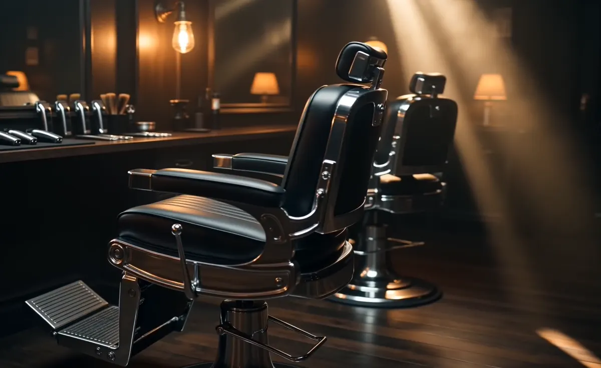 Warmes, stimmungsvolles Licht und feiner Dunst im Barbershop